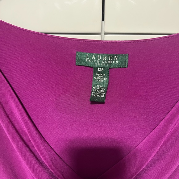 Ralph Lauren cowl neck dress size 12P EUC - Picture 3 of 3